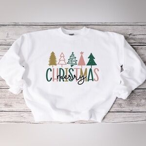 Merry Christmas Trees Crewneck